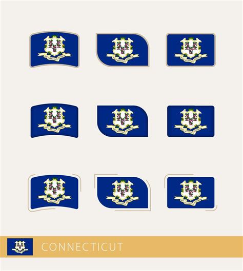 Vector flags of Connecticut, collection of Connecticut flags. 11690886 ...