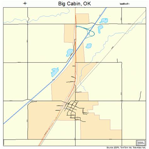 Big Cabin Oklahoma Street Map 4005900