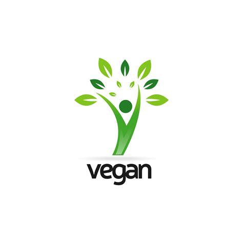 Simple Vegan Logo 660680 Vector Art at Vecteezy