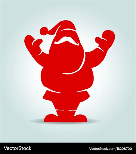 Silhouette of santa claus Royalty Free Vector Image