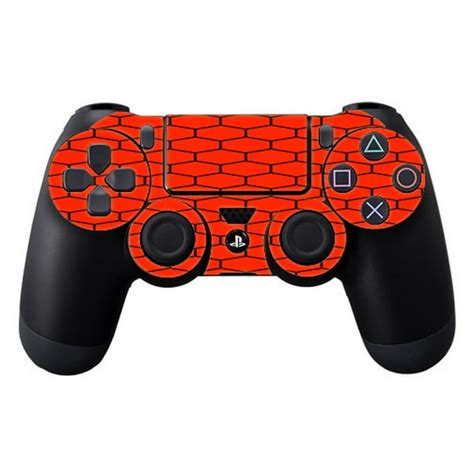 Skins Decals For Ps4 Playstation 4 Controller / Red Honeycomb Ocatagon ...