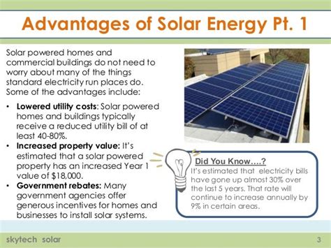 The advantages of solar energy