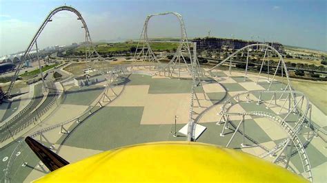 Flying Aces front seat on-ride HD POV 60fps Ferrari World Abu Dhabi - YouTube