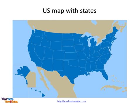 Free US map with states - Free PowerPoint Templates