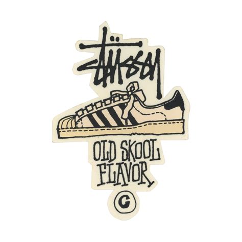 Stussy Old Skool Flavor and Sneaker Graphic Sticker | Rare Stickers