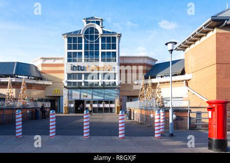 West Thurrock Lakeside indoor shopping mall Marks and Spencer store main entrance Stock Photo ...