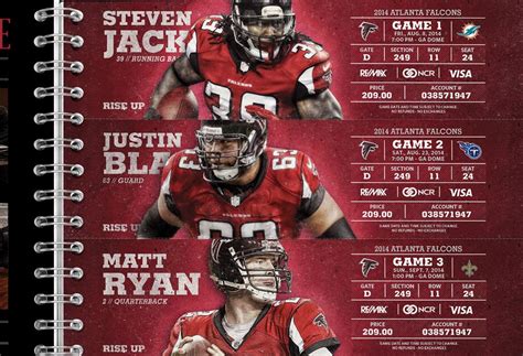 Atlanta Falcons 2014 Season Ticket book | Season ticket, Sports design ...