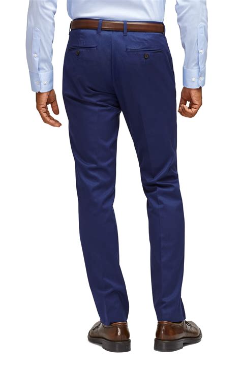 Bonobos Cotton Stretch Weekday Warrior Slim Fit Dress Pants in Blue for Men - Lyst