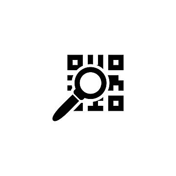 Qr Code Under Magnifying Glass Barcode Code Concepts Vector, Barcode, Code, Concepts PNG and ...