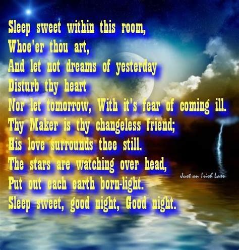 Irish goodnight prayer | Good night quotes, Life lesson quotes, Irish prayer