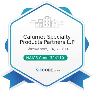 Calumet Specialty Products Partners L.P - ZIP 71109