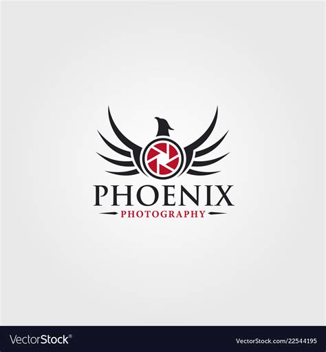 Photography logo - phoenix photo studio Royalty Free Vector