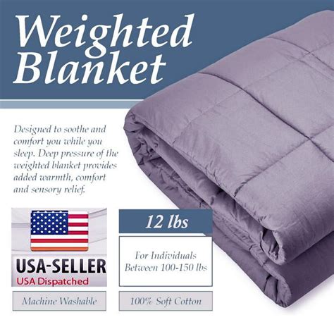 Heavy Weighted Blanket Twin Size 12lb Deep Sleep Reduce Anxiety - Walmart.com - Walmart.com