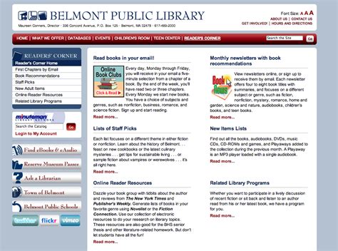 Belmont Library Introduces New Website July 1 | Belmont, MA Patch