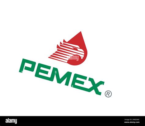 Pemex, rotated logo, white background B Stock Photo - Alamy