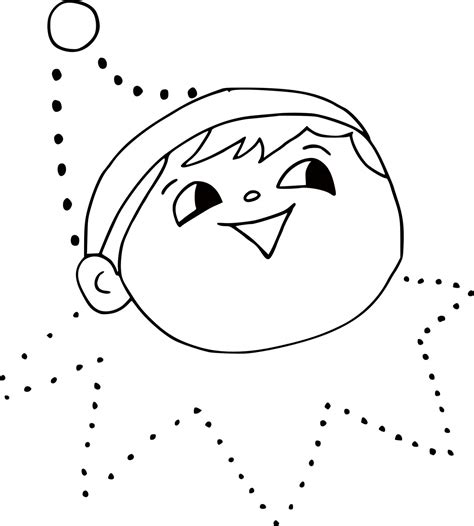 Smiling Elf Face Coloring Pages - Coloring Cool