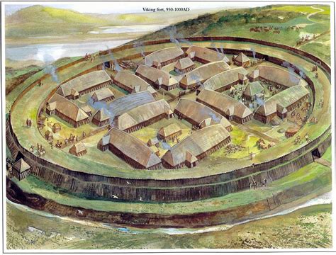 The Viking fortress of Trelleborg, the best preserved of the seven Viking ring forts discovered ...