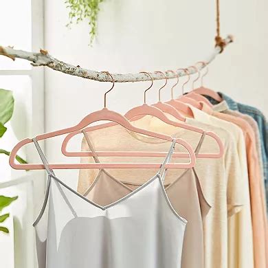 Pack of 30 Non-Slip Velvet Hangers with Swivel Hook