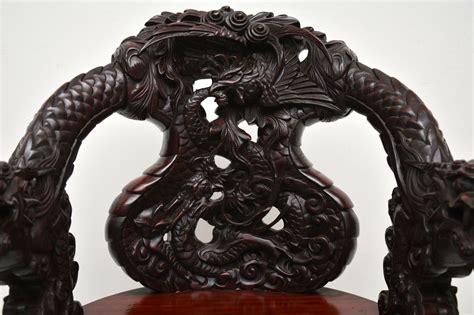 Antique Carved Hardwood Chinese Armchair | Marylebone Antiques