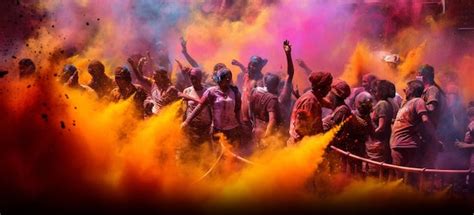 Premium AI Image | a poem capturing the essence of Holi incorporating imagery of colors music ...