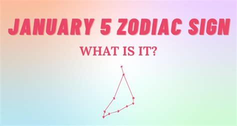 January 5 Zodiac Sign Explained | So Syncd