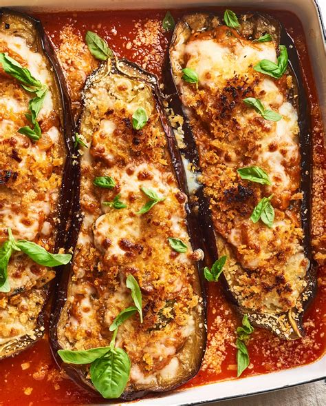 Easy Stuffed Eggplant Parmesan Recipe | Kitchn