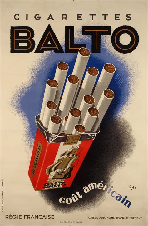 Vintage poster – Cigarettes Balto, goût américain – Galerie 1 2 3