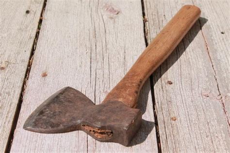 antique vintage hewing hatchet rustic broad ax primitive farm tool