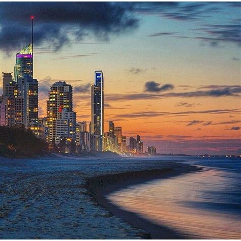 Broadbeach, Gold Coast sunset with @mobergphotos #visitgoldcoast Gold Coast Queensland, Gold ...