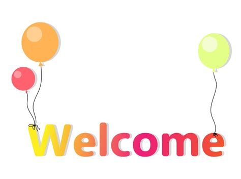 Premium Vector | Banner Welcome! on balloons, vector illustration