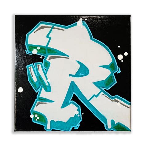 Graffiti Letter R Art Print 12x12 Inches Signed & Numbered X/10 - Etsy