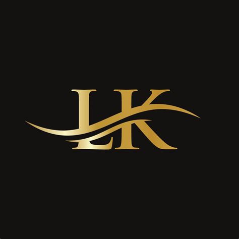 Creative LK letter with luxury concept. Modern LK Logo Design for business and company identity ...