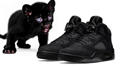 The Air Jordan 5 "Black Cat" Moves With Stealth