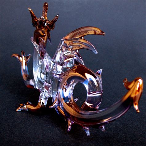 Hand Blown Glass Dragon Medieval - Prochaska Gallery