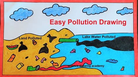 land and water pollution drawing easy and simple | Water pollution drawing easy, Easy drawings ...