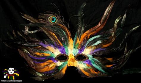 LARGE MARDI GRAS FEATHER MASK – Cajun Mardi Gras