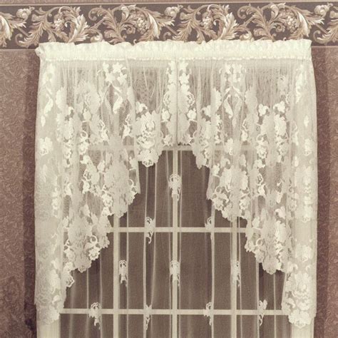 Windsor 36" Swag Curtain Valance | Swag curtains, Curtains, Lace curtains