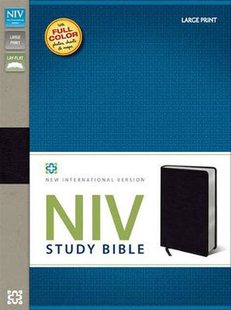 Study Bible-NIV-Large Print by Zondervan, Bonded Leather, 9780310437574 ...