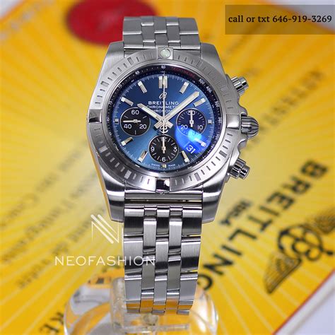 Breitling Chronomat B01 Chronograph 44 Blue Dial AB0115 - Neofashion