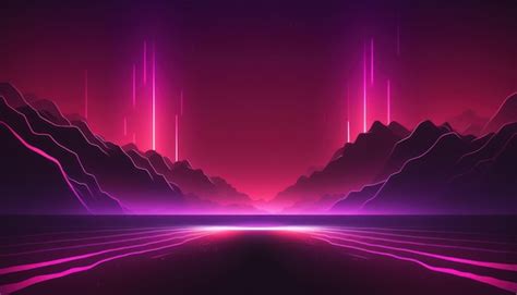 Premium Photo | Abstract pinkpurple background with neon lines and fog ...