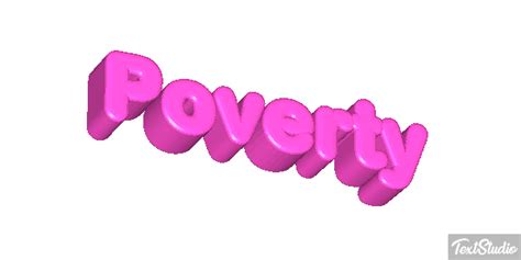 Poverty Word Animated GIF Logo Designs