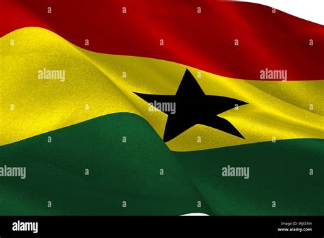 Ghana flag waving Stock Photo - Alamy