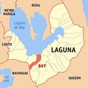 The Laguna de Bay surrounded by the province of Laguna and Rizal and Metro Manila on the north ...