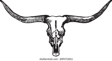 Longhorn Head Skull Bull Cow Icon Stock Vector (Royalty Free ...