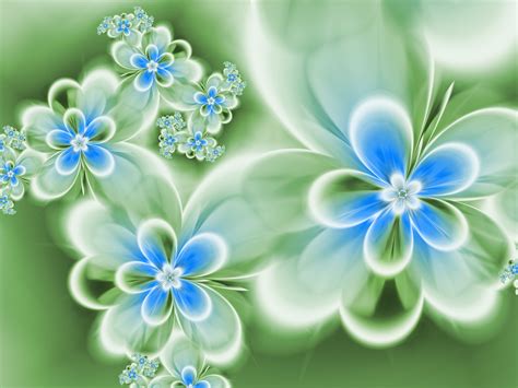 Download Blue Design Artistic Flower 4k Ultra HD Wallpaper