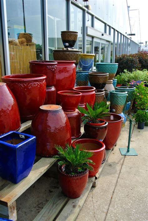 Colorful pots outside our greenhouse! | Garden pots, Pot, Planter pots