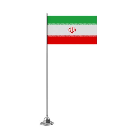 3D realistic Iranian Flag isolated on table flag stand heart to love ...