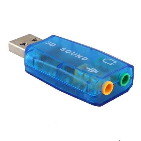 Audio 5.1 Computer USB Sound Card External USB Sound Card Audio Adapter Mic Speaker Interface ...