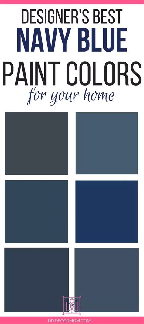 Best Navy Paint Colors: Designers Share 6 Failproof Paint Colors | Navy paint colors, Paint ...