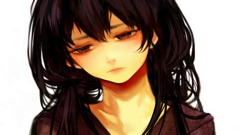 sad, tired, girl, anime HD Wallpaper